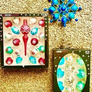 Holiday Ornament Set - Red, Green, Silver